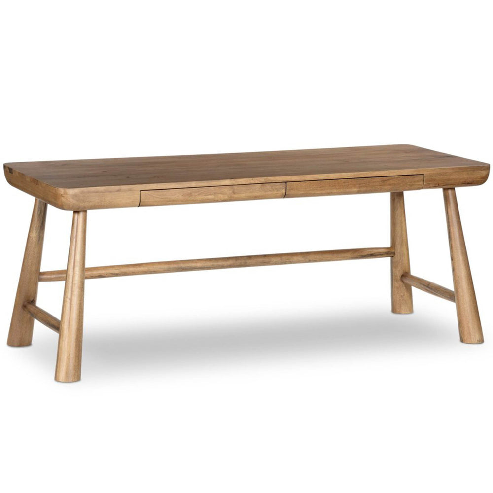 Lorik Desk, Caramel Rubberwood by Four Hands-Furniture - Office-High Fashion Home