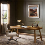 Lorik Desk, Caramel Rubberwood by Four Hands-Furniture - Office-High Fashion Home