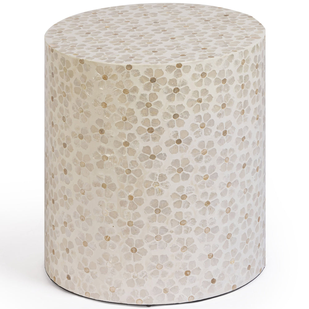 Lorna Accent Stool, Pearl-Furniture - Benches-High Fashion Home