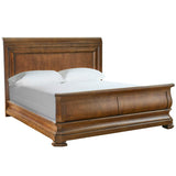 Louie P's Sleigh Bed, Cognac-Furniture - Bedroom-High Fashion Home