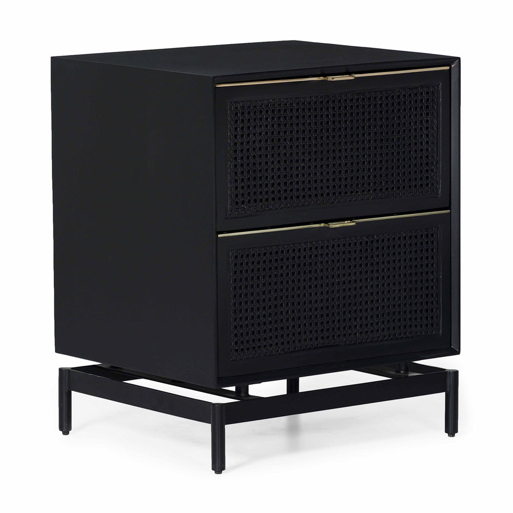 Louisiana 2 Drawer Luxe Cabinet, Charcoal