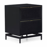Louisiana 2 Drawer Luxe Cabinet, Charcoal