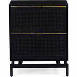 Louisiana 2 Drawer Luxe Cabinet, Charcoal