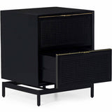 Louisiana 2 Drawer Luxe Cabinet, Charcoal