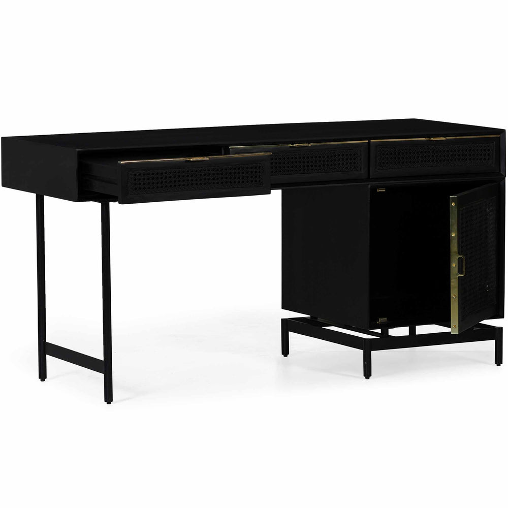 Louisiana Executive Luxe Desk, Charcoal