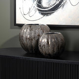 Lozano Vases, Grey, Set of 2-Accessories-High Fashion Home