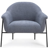 Lua Chenille Accent Chair, Blue-Furniture - Chairs-High Fashion Home