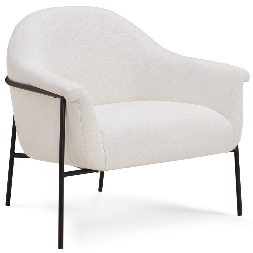 Lua Chenille Accent Chair, Cream-Furniture - Chairs-High Fashion Home