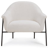 Lua Chenille Accent Chair, Cream-Furniture - Chairs-High Fashion Home
