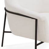 Lua Chenille Accent Chair, Cream-Furniture - Chairs-High Fashion Home