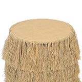Luau Rattan Round End Table, Natural