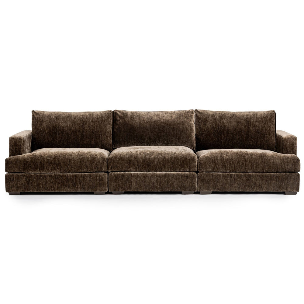 Ludwig 3 Piece Sofa, Mossed Brown-Furniture - Sofas-High Fashion Home
