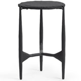 Luka 12" Round End Table, Charcoal Forge-Furniture - Accent Tables-High Fashion Home