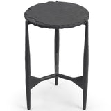 Luka 12" Round End Table, Charcoal Forge-Furniture - Accent Tables-High Fashion Home