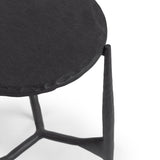Luka 12" Round End Table, Charcoal Forge-Furniture - Accent Tables-High Fashion Home