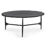 Luka 36" Round End Table, Charcoal Forge-Furniture - Accent Tables-High Fashion Home