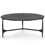 Luka 36" Round End Table, Charcoal Forge-Furniture - Accent Tables-High Fashion Home