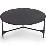 Luka 36" Round End Table, Charcoal Forge-Furniture - Accent Tables-High Fashion Home