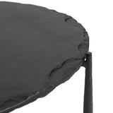 Luka 36" Round End Table, Charcoal Forge-Furniture - Accent Tables-High Fashion Home