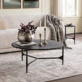 Luka 36" Round End Table, Charcoal Forge-Furniture - Accent Tables-High Fashion Home