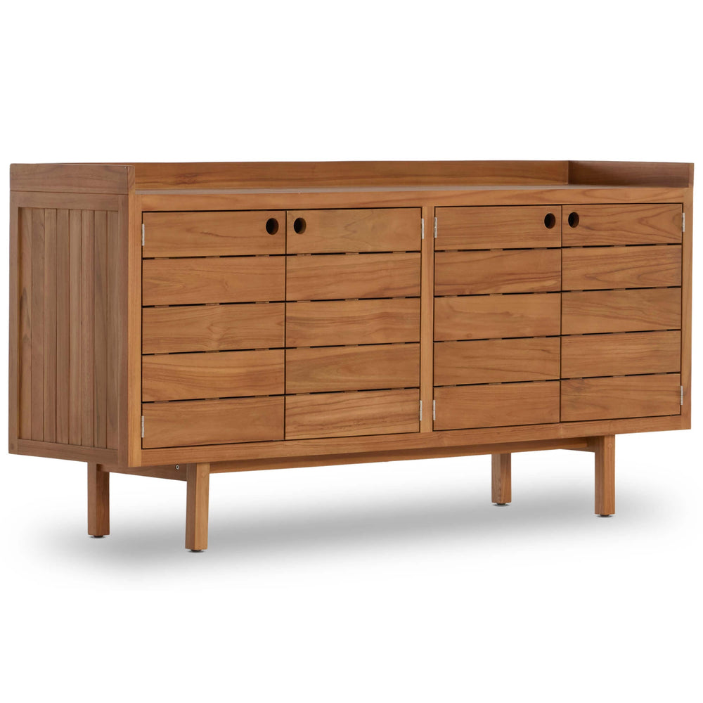 Lula Outdoor Sideboard, Natural Teak-Furniture - Storage-High Fashion Home