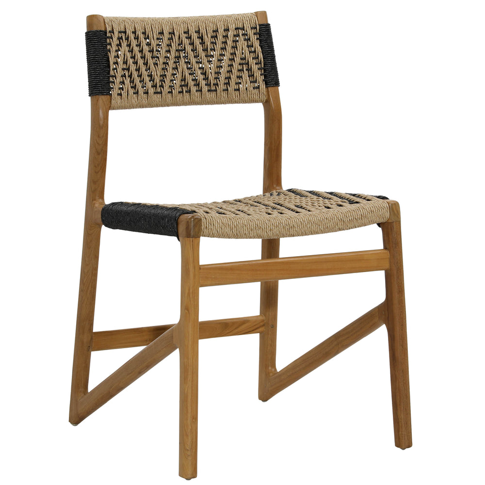 Lumen Outdoor Dining Chair, Natural/Black, Set of 2