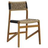 Lumen Outdoor Dining Chair, Natural/Black, Set of 2