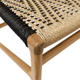 Lumen Outdoor Dining Chair, Natural/Black, Set of 2