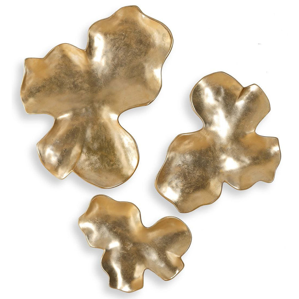 Lumina Wall Decor, Antique Gold Leaf, Set of 3