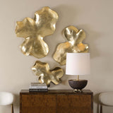 Lumina Wall Decor, Antique Gold Leaf, Set of 3