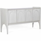 Luna Marble-Top Sideboard, Whitewash