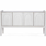 Luna Marble-Top Sideboard, Whitewash