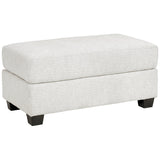 Luna Ottoman, White-Furniture - Chairs-High Fashion Home