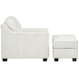 Luna Ottoman, White-Furniture - Chairs-High Fashion Home