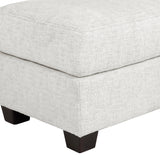 Luna Ottoman, White-Furniture - Chairs-High Fashion Home