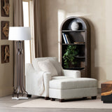 Luna Ottoman, White-Furniture - Chairs-High Fashion Home