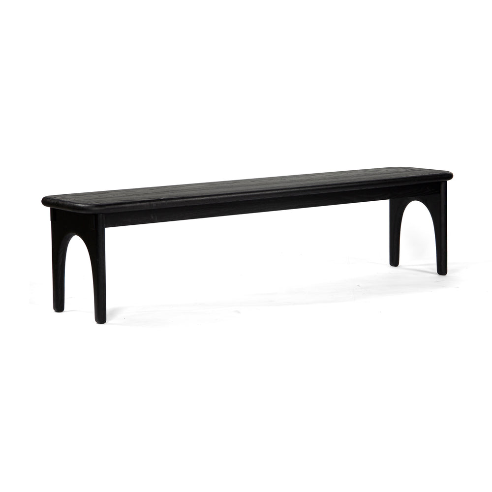Luna Dining Bench, Charcoal