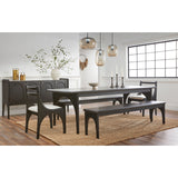Luna Rectangular Dining Table, Charcoal