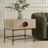 Lunar Side Table, Natural-Furniture - Accent Tables-High Fashion Home