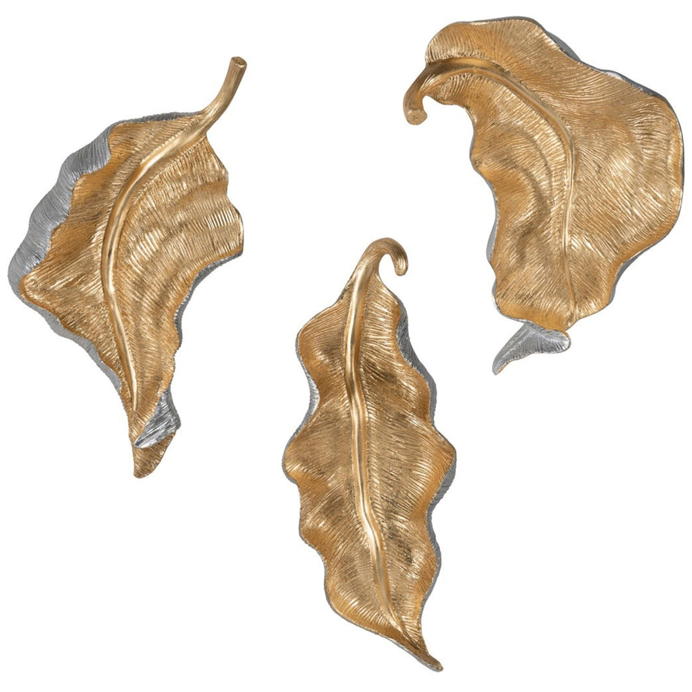 Luxe Leaves, Gold, Set of 3