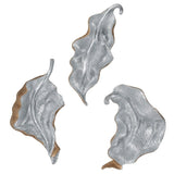 Luxe Leaves, Silver, Set of 3