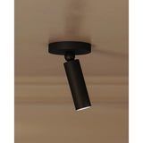 Luxe Pivot Flush Mount, Matte Black