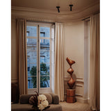 Luxe Pivot Flush Mount, Matte Black