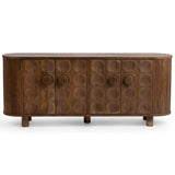 Lyle 4 Door Cabinet, Artisan Brown-Furniture - Storage-High Fashion Home
