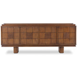 Lyle Media Console, Rust Rubberwood by Four Hands-Furniture - Storage-High Fashion Home