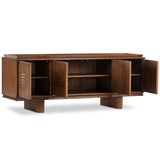 Lyle Media Console, Rust Rubberwood by Four Hands-Furniture - Storage-High Fashion Home