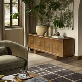 Lyle Media Console, Rust Rubberwood by Four Hands-Furniture - Storage-High Fashion Home