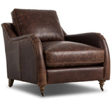 Lynn Leather Chair, Raleigh Cigar by Amber Lewis x Four Hands-Furniture - Chairs-High Fashion Home