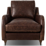 Lynn Leather Chair, Raleigh Cigar by Amber Lewis x Four Hands-Furniture - Chairs-High Fashion Home