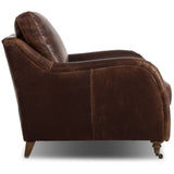 Lynn Leather Chair, Raleigh Cigar by Amber Lewis x Four Hands-Furniture - Chairs-High Fashion Home